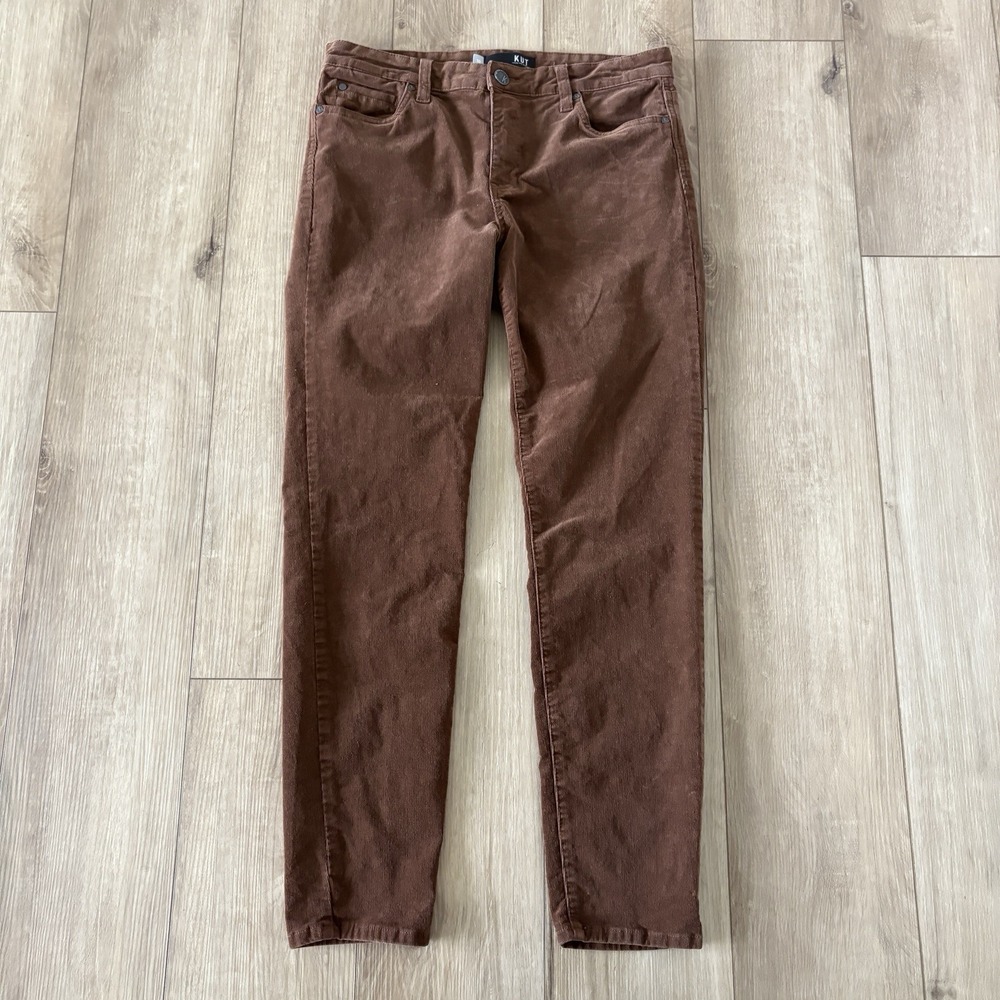 Kut From The Kloth Diana Skinny Pants Womens Size 10 Brown Corduroy Ankle